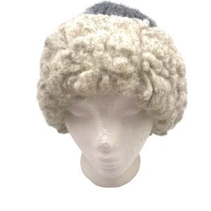 Gray Wool Knit Beanie Hat One Size